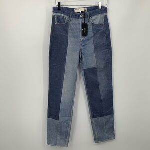 Rag & Bone Nina Miramar cigarette jeans Bryon patchwork ankle printed new 26